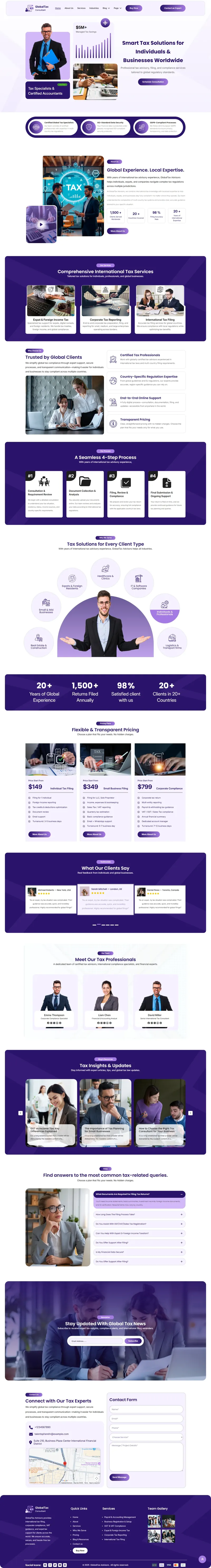 GlobalTax Consultants - International Tax Consultancy (website screenshot)