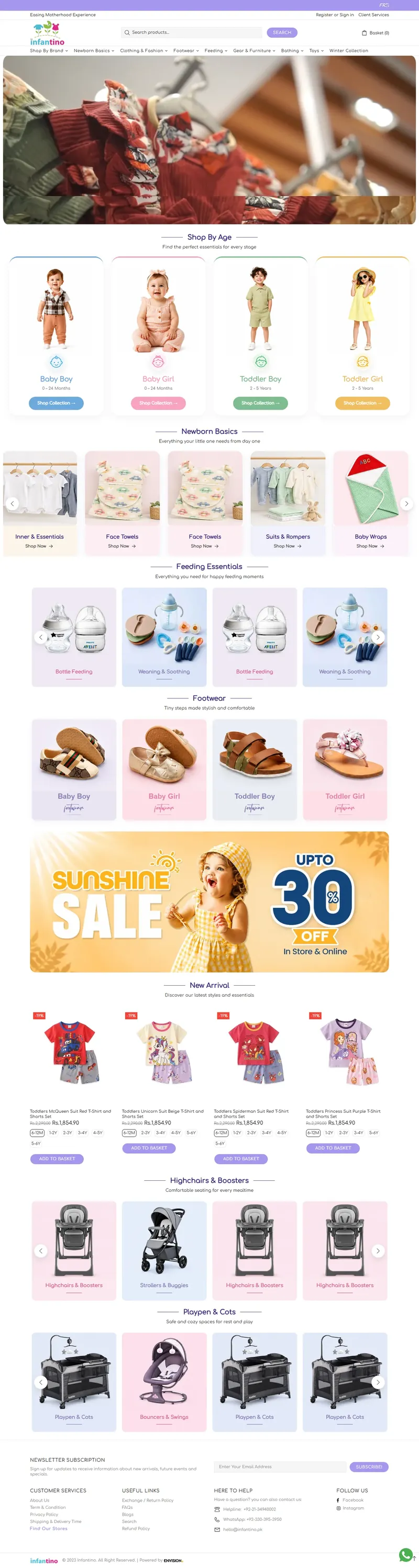 Infantino - Baby Products Online Store (website screenshot)