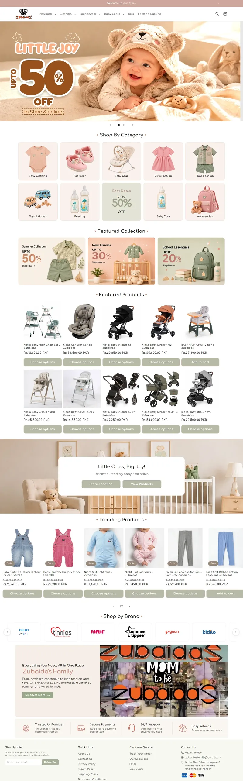 Mom To Be by Zubaida’s - Maternity & Baby Store (website screenshot)
